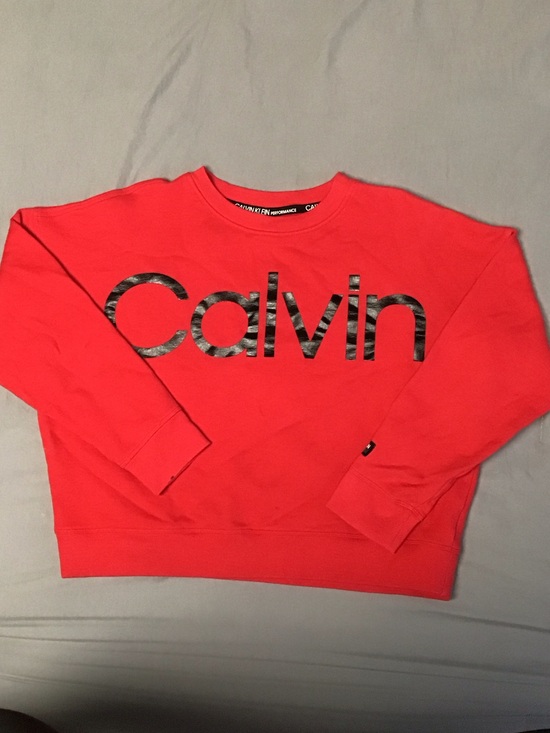 Calvin Klein Tops - Calvin Klein Red Crewneck Sweatshirt